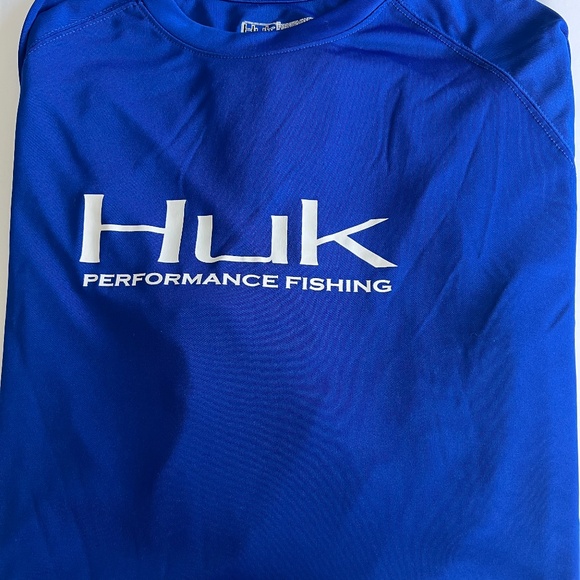 Huk XXL Blue Performance Fishing shirt - Picture 1 of 4